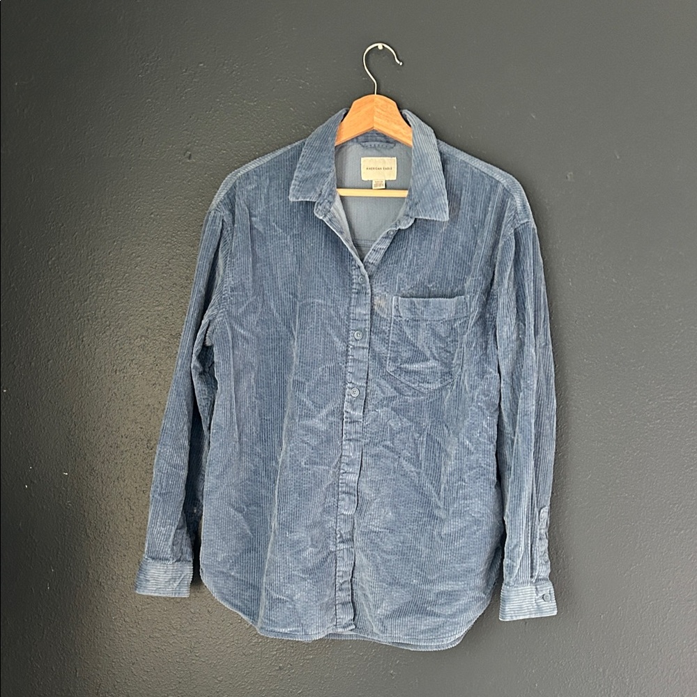American Eagle Outfitters Men's Casual Blue Shirt